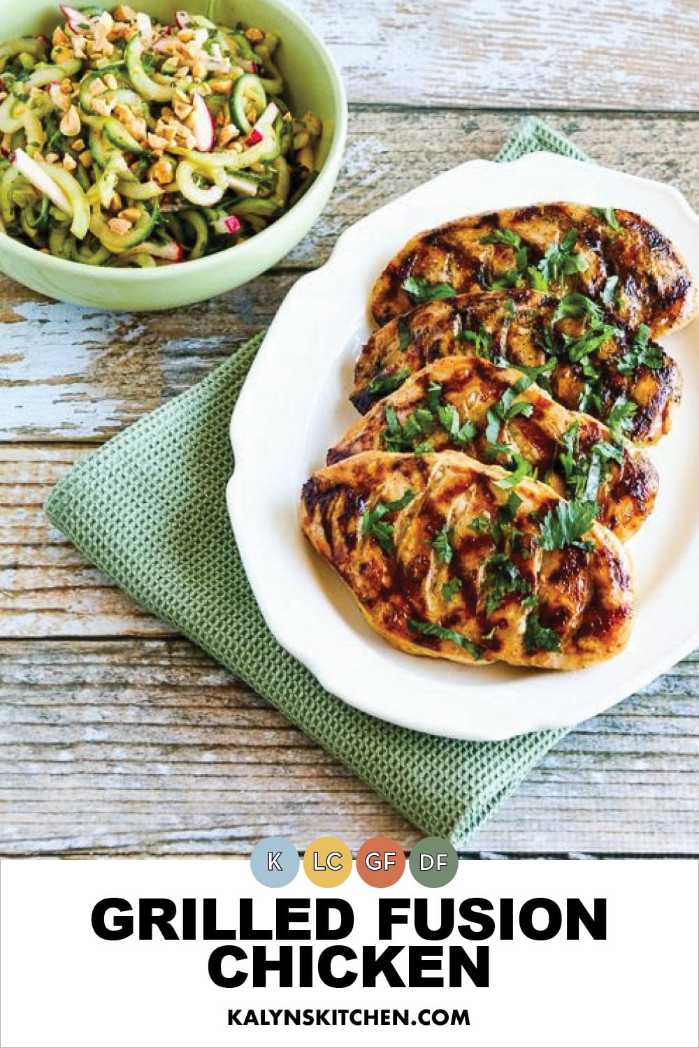 Pinterest image of Grilled Fusion Chicken
