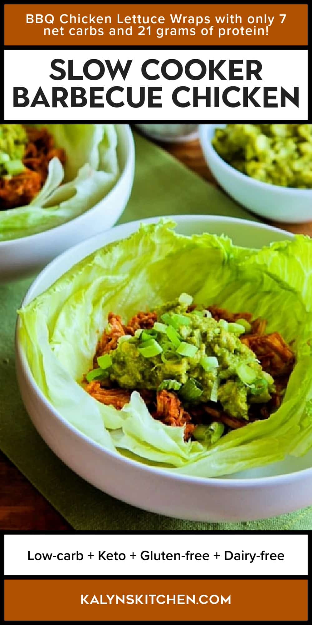 Pinterest image of Slow Cooker Barbecue Chicken