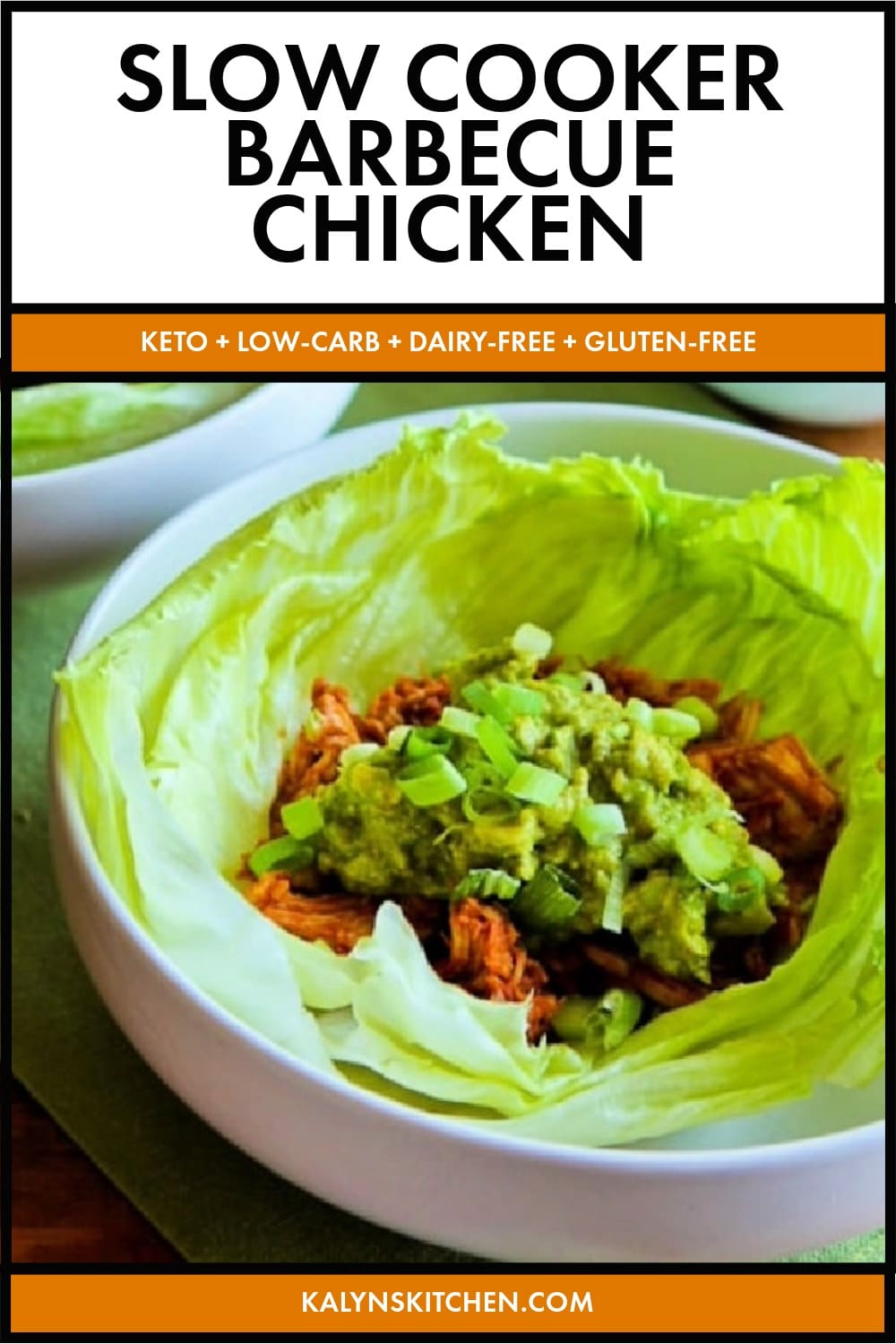 Pinterest image of Slow Cooker Barbecue Chicken