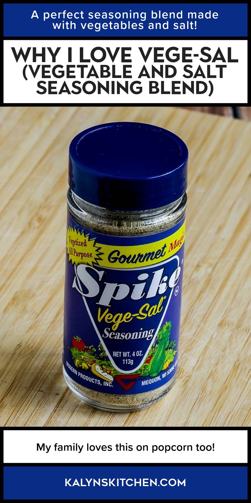 Pinterest image of Why I Love Vege-Sal (Vegetable and Salt Seasoning Blend)