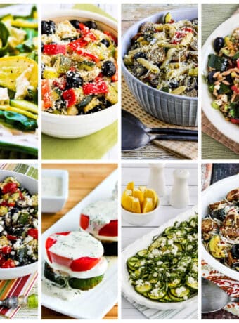 Zucchini Salad Recipes collage showing featured recipes.
