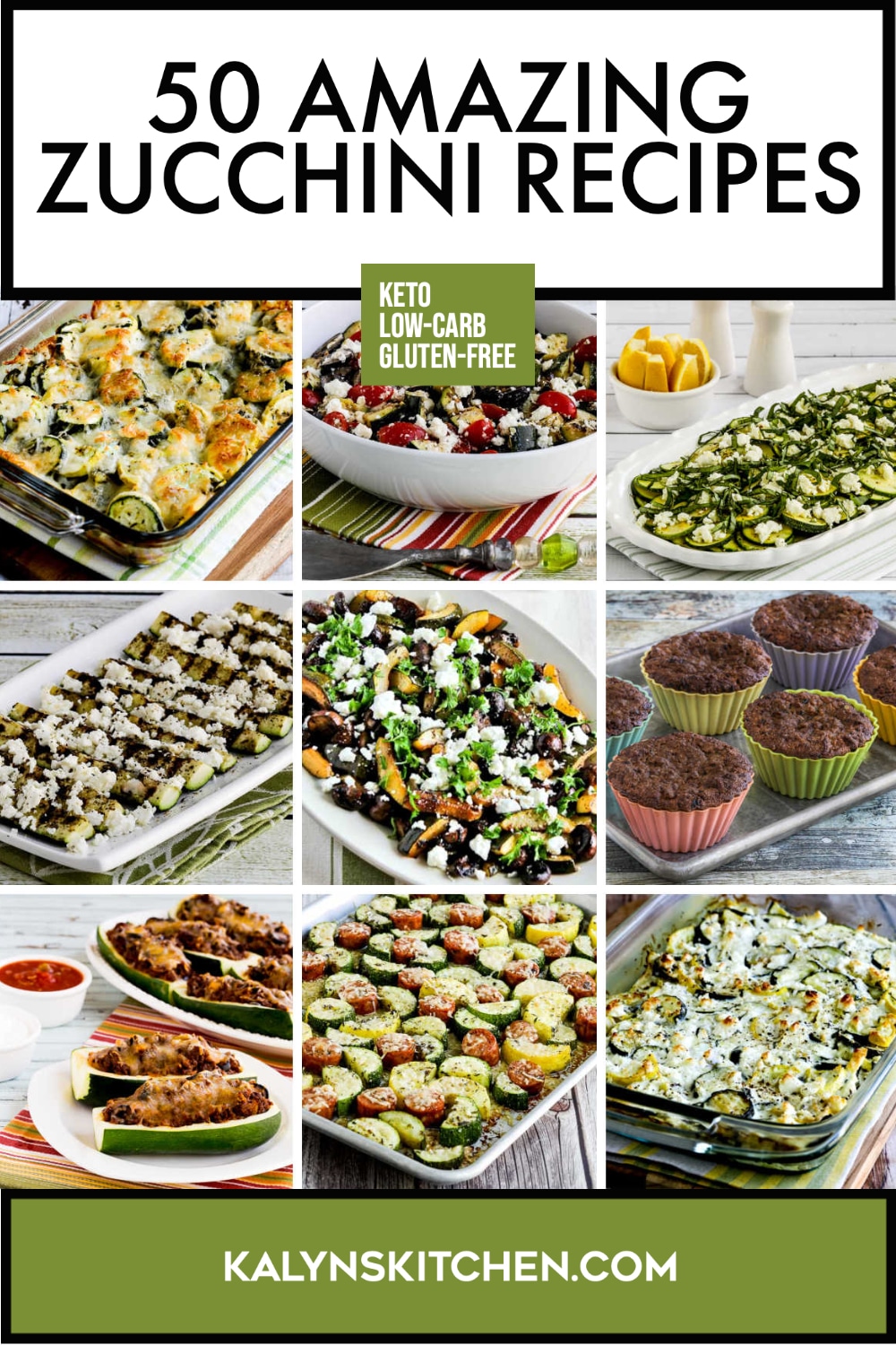 Pinterest image of 50 Amazing Zucchini Recipes