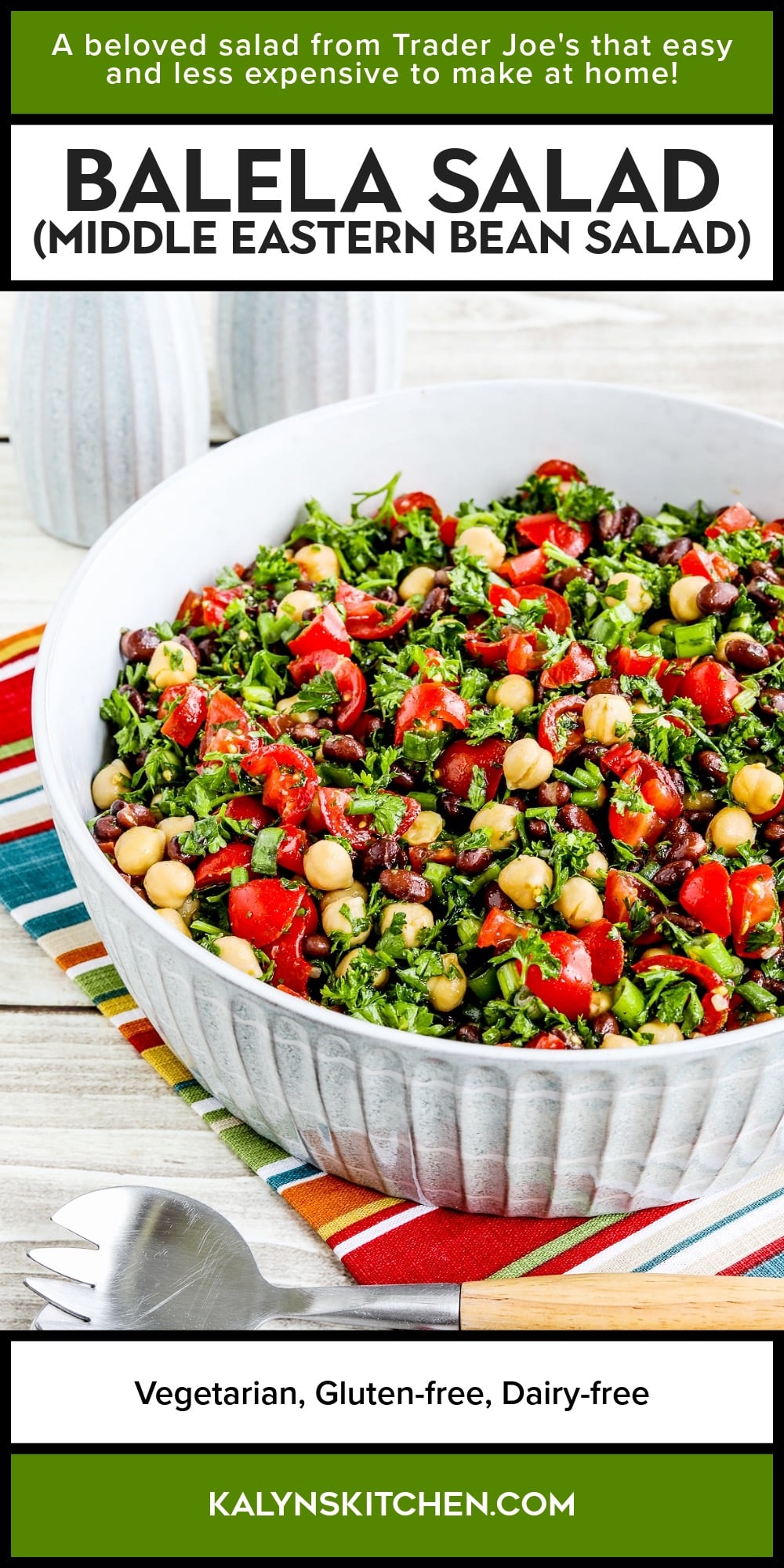 Pinterest image of Balela Salad (Middle Eastern Bean Salad)