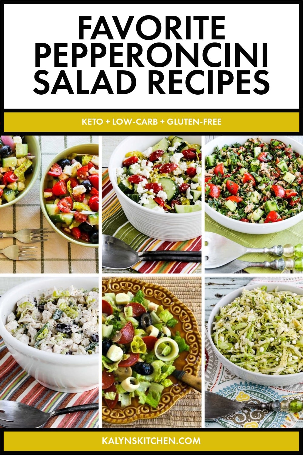Pinterest image of Favorite Pepperoncini Salad Recipes