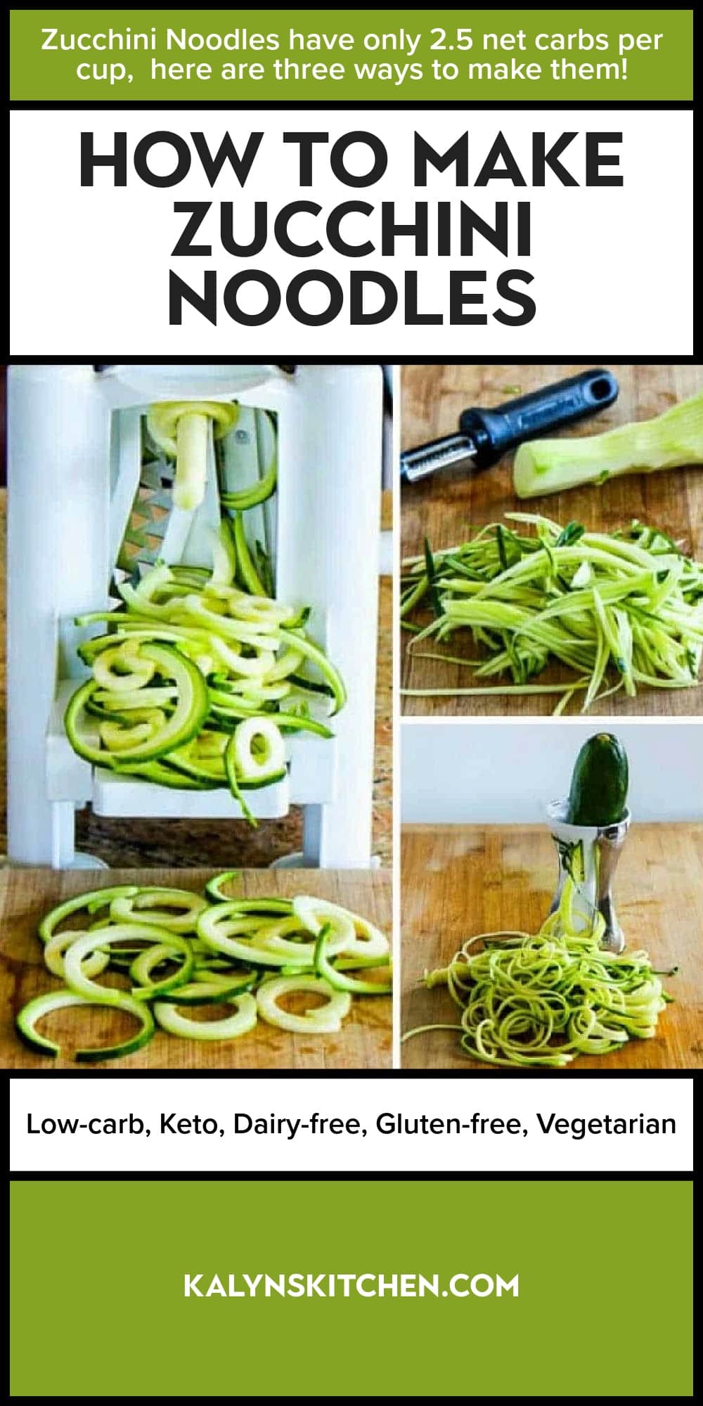 Pinterest image of How to Make Zucchini Noodles