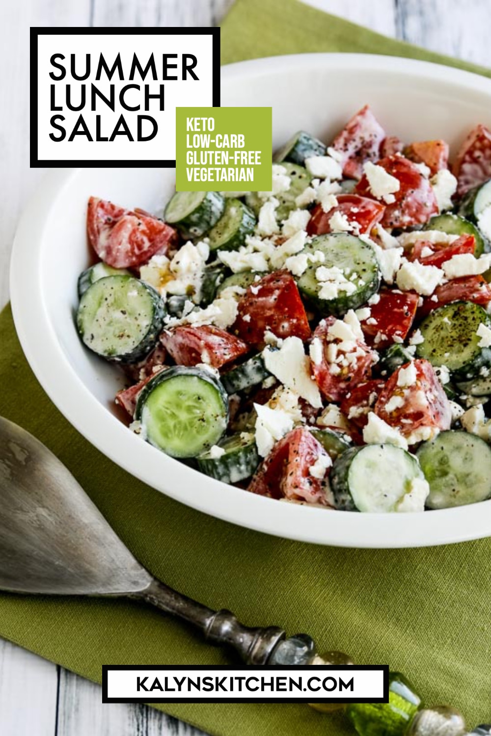 Pinterest image of Summer Lunch Salad