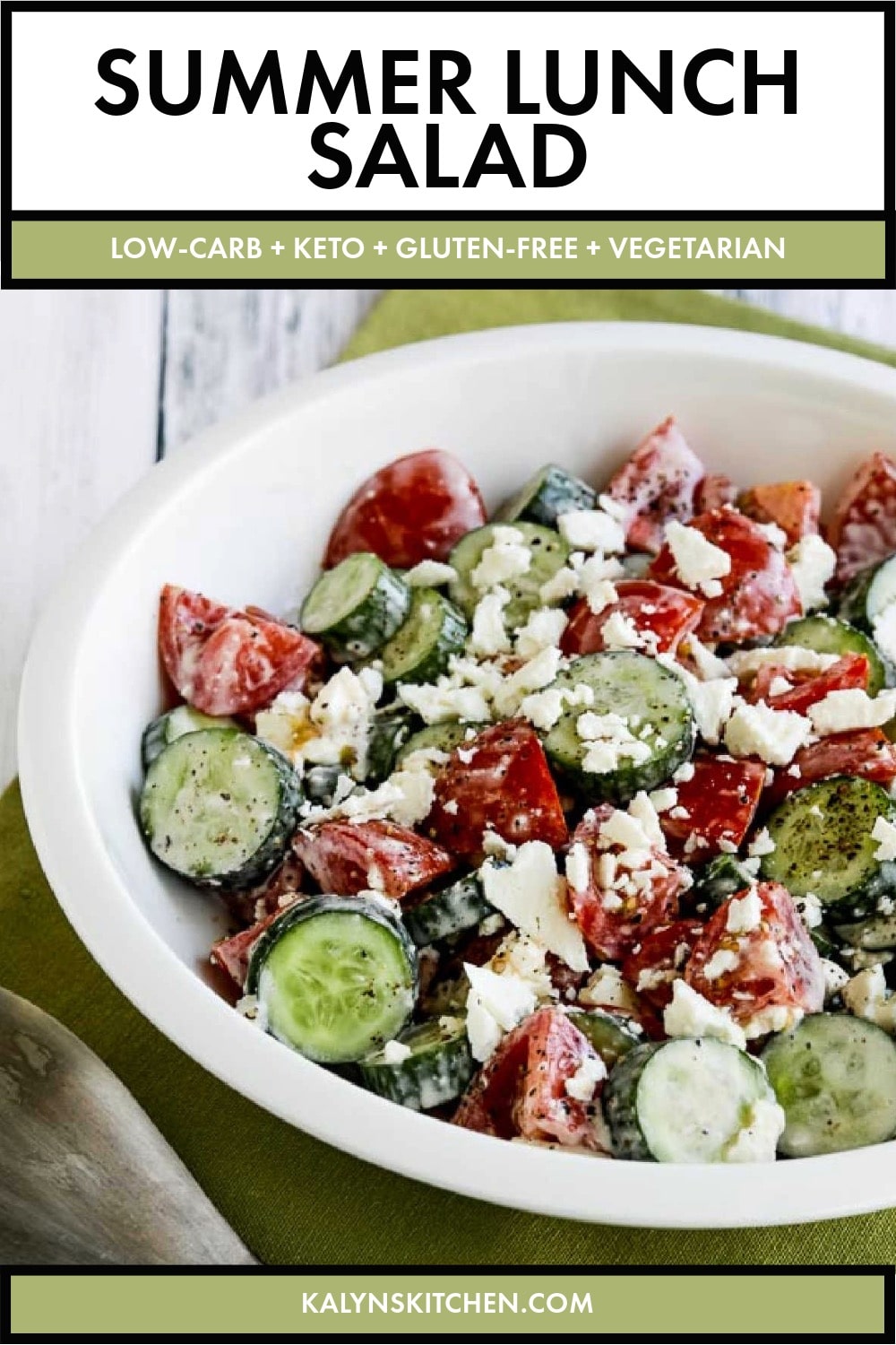 Pinterest image of Summer Lunch Salad