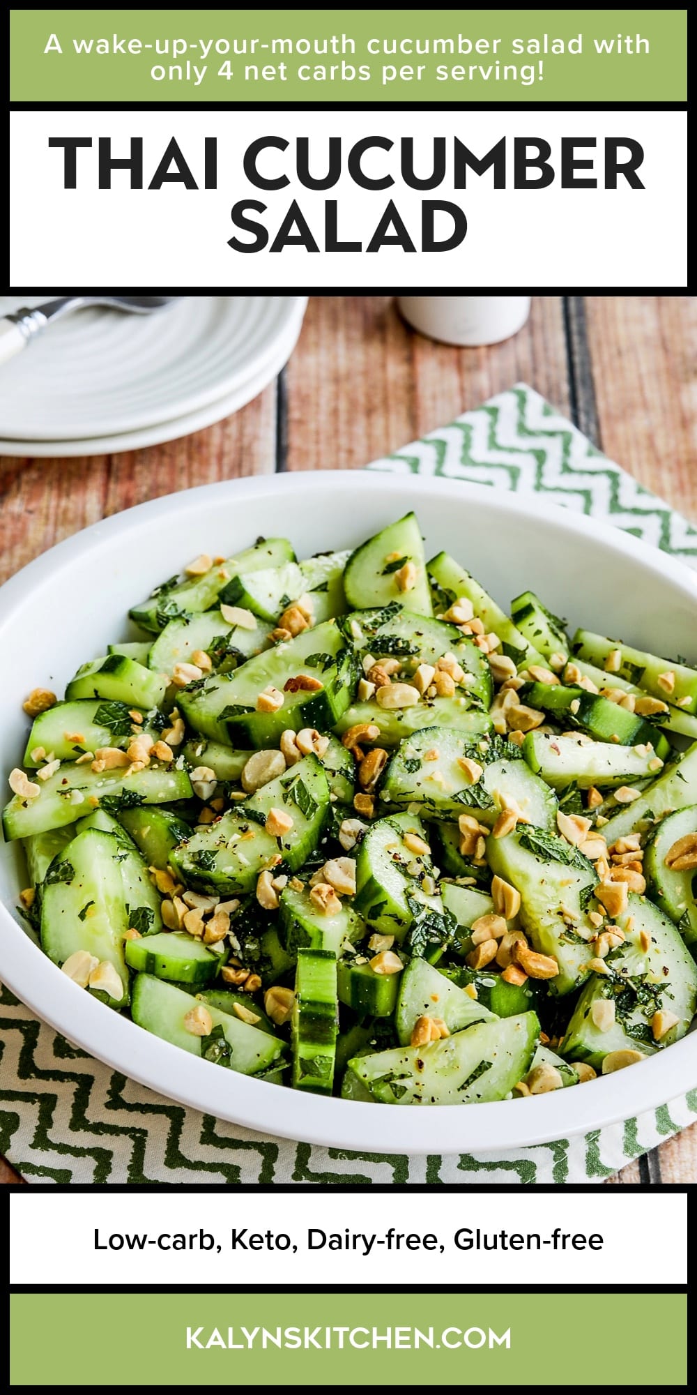 Pinterest image of Thai Cucumber Salad