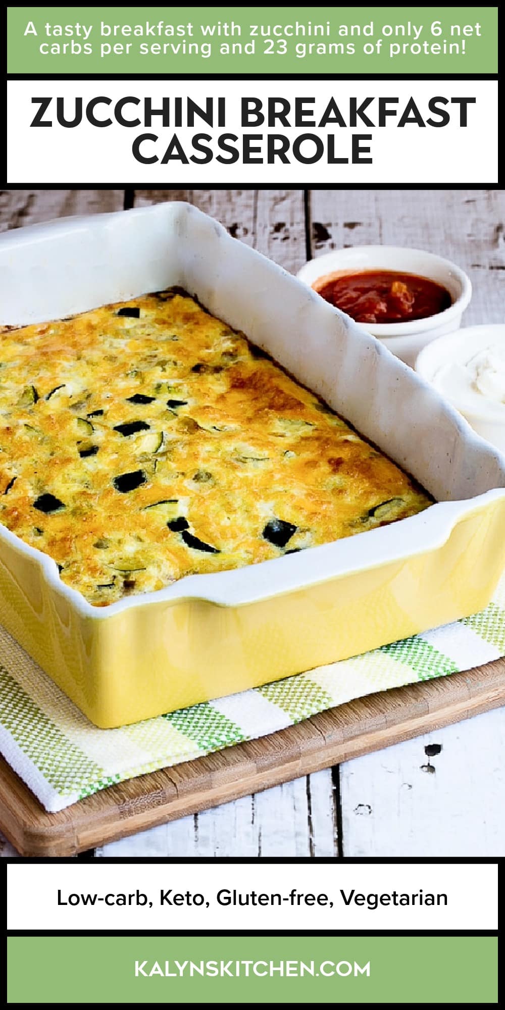 Pinterest image of Zucchini Breakfast Casserole