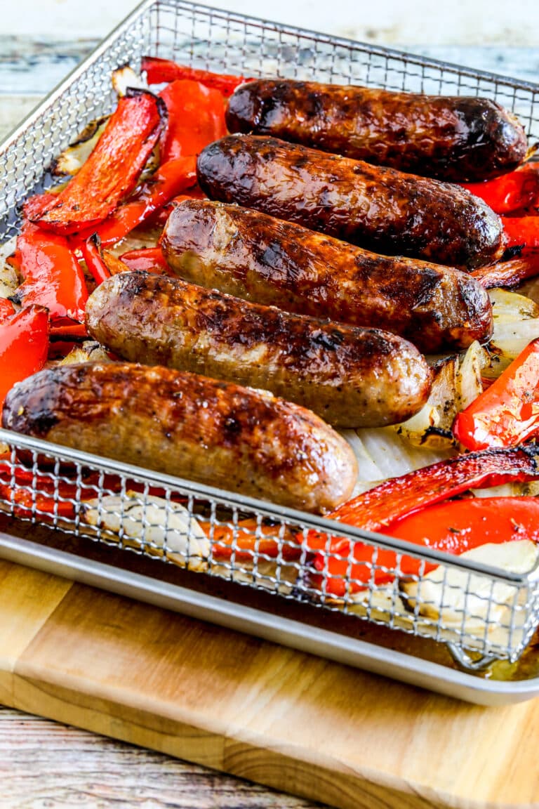 Air Fryer Sausage and Peppers Kalyn's Kitchen