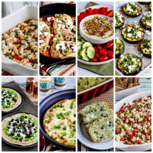 Amazing Recipes with Feta Cheese collage photo.