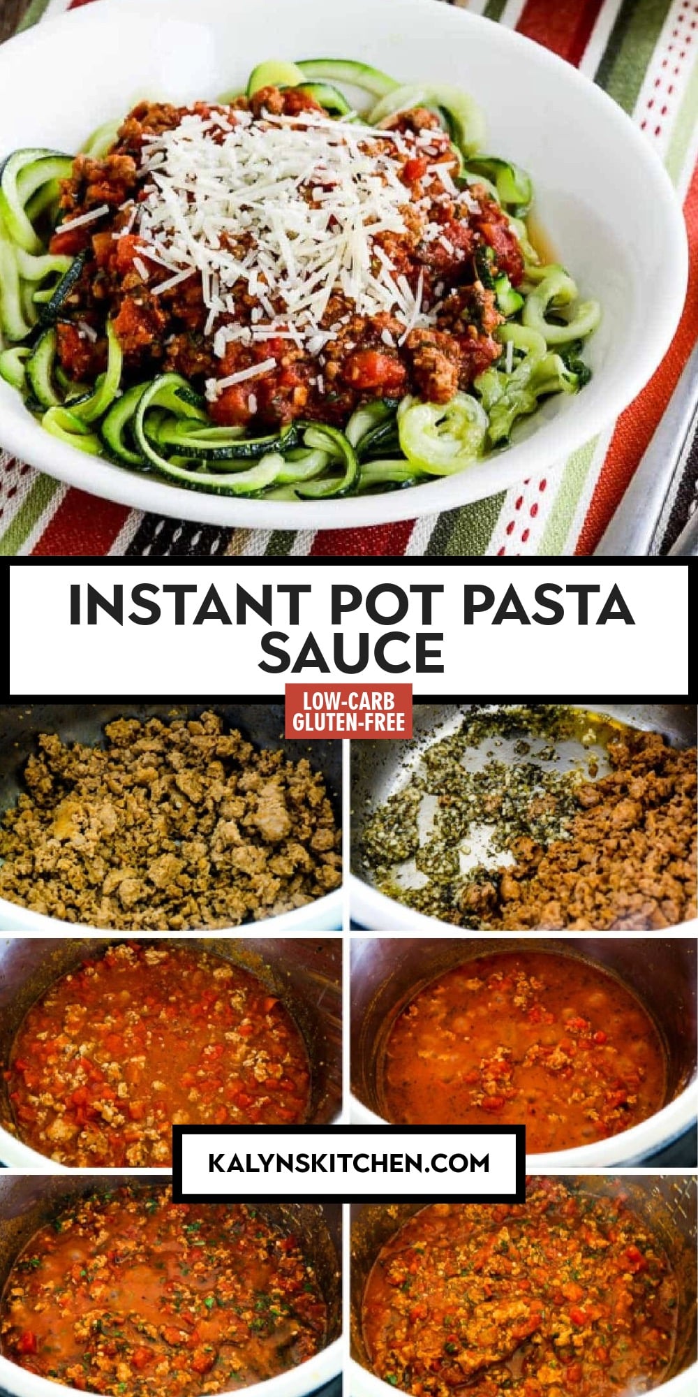 Pinterest image of Instant Pot Pasta Sauce
