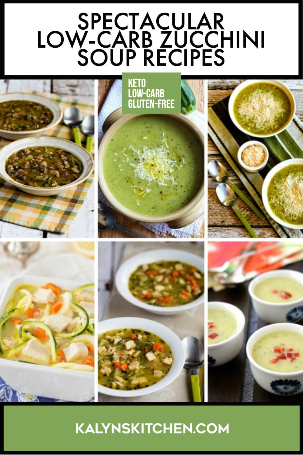 Pinterest image of Spectacular Low-Carb Zucchini Soup Recipes