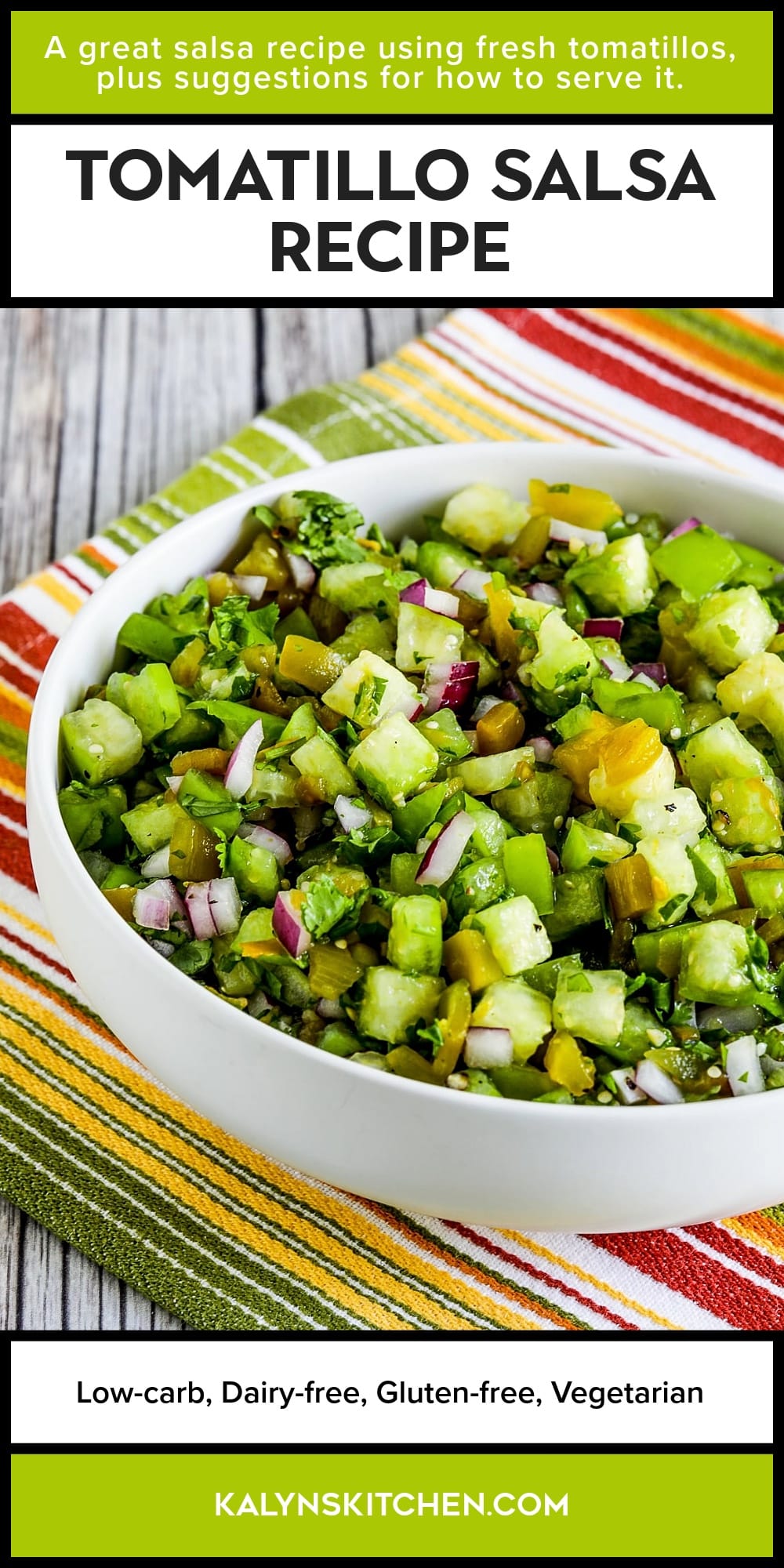 Pinterest image of Tomatillo Salsa Recipe