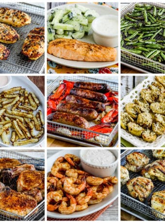 Keto Air Fryer Recipes collage showing featured recipes.