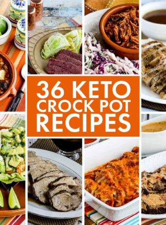 36 Keto Crock Pot Recipes text-overlay collage of featured recipes!