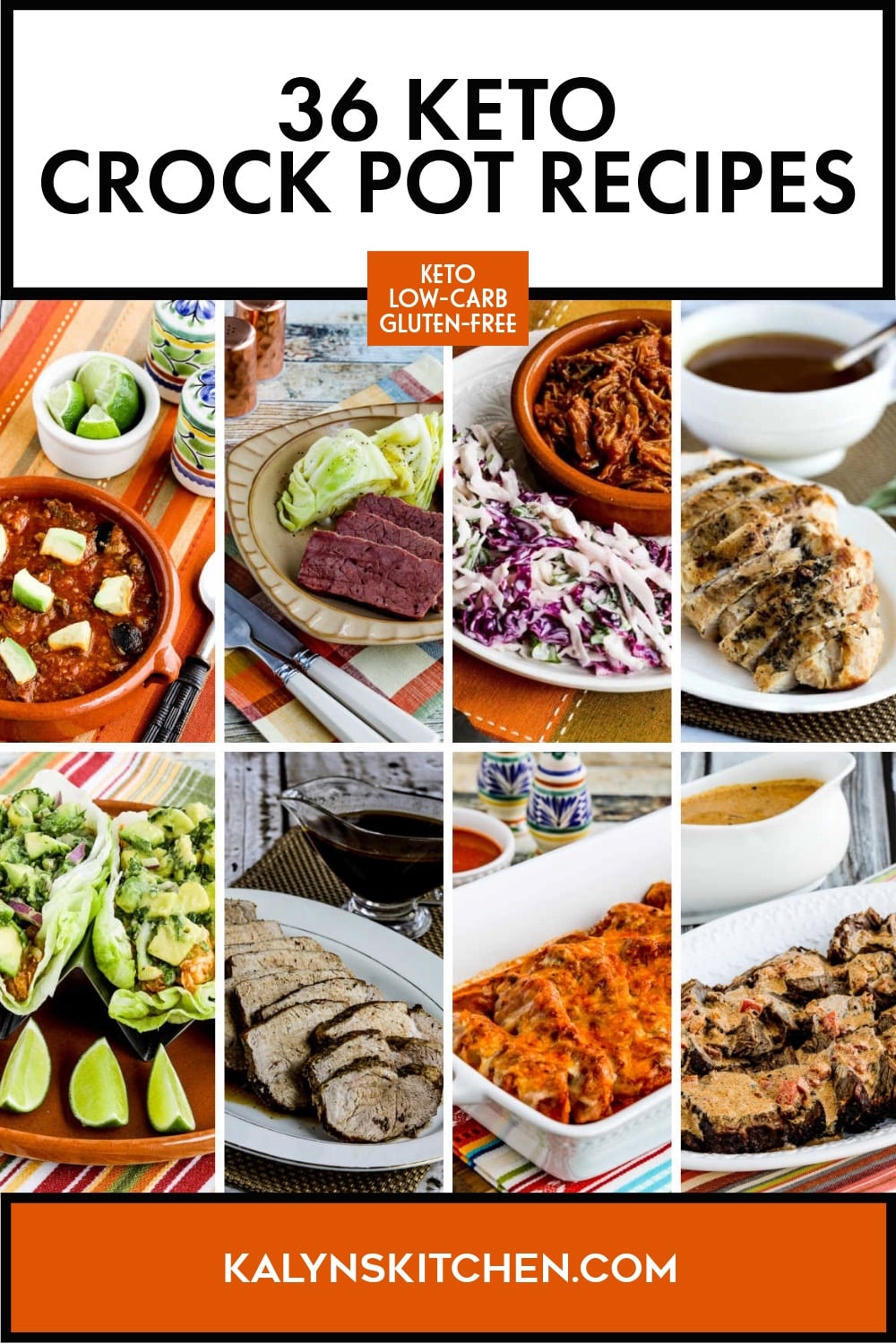 Pinterest image of 36 Keto Crock Pot Recipes
