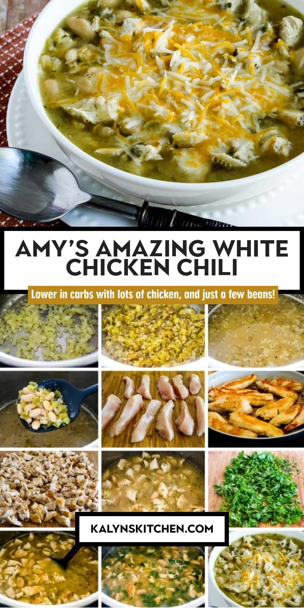 Pinterest image of Amy's Amazing White Chicken Chili
