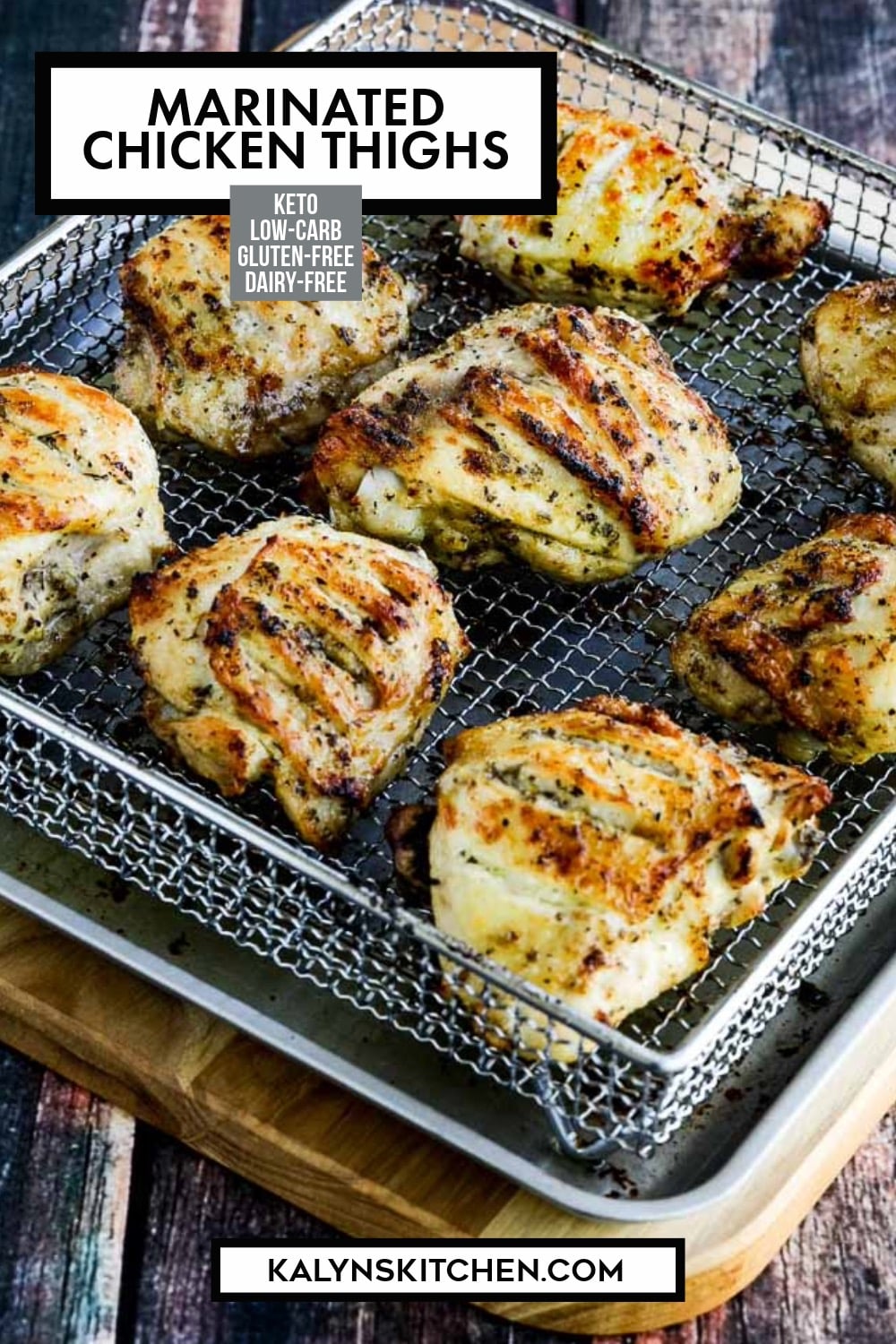 Pinterest image of Marinated Chicken Thighs