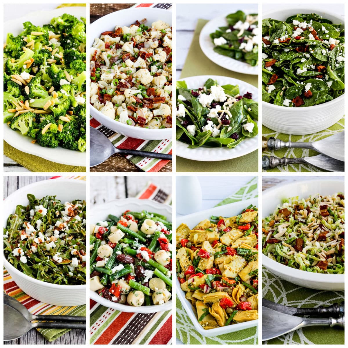 Keto Salad Recipes collage showing featured recipes.