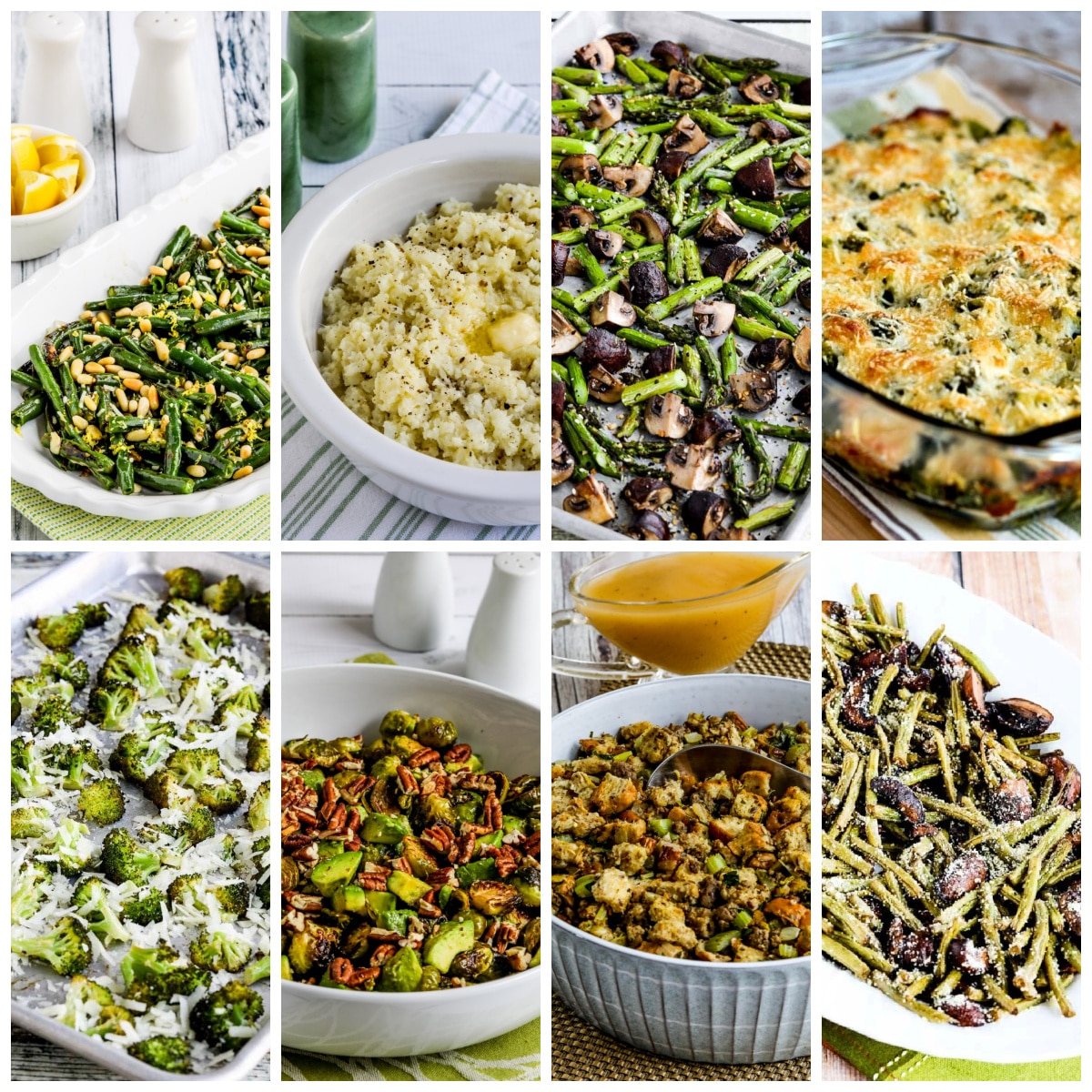 Collage of Thanksgiving Side Dish Recipes showing featured recipes.