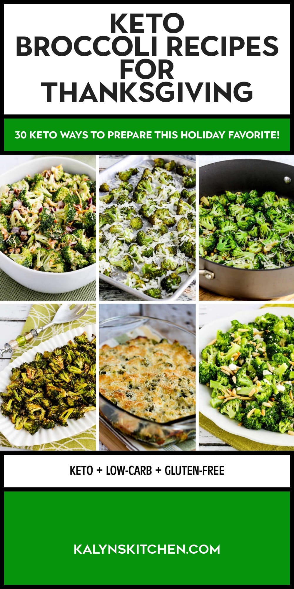 Pinterest image of Keto Broccoli Recipes for Thanksgiving