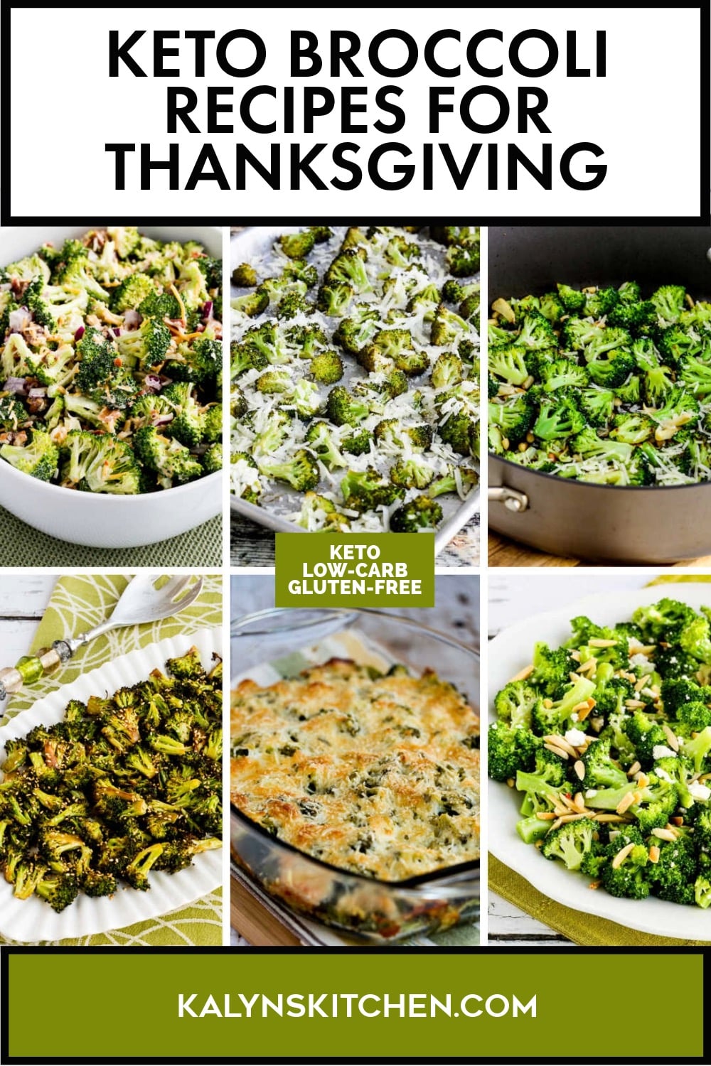 Pinterest image of Keto Broccoli Recipes for Thanksgiving