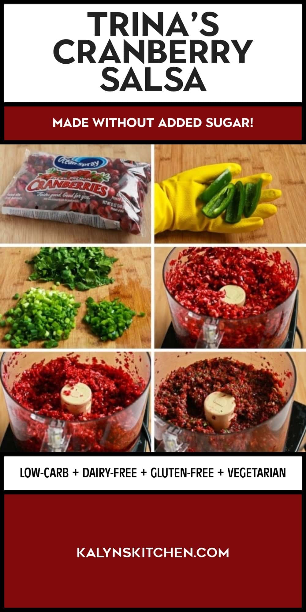 Pinterest image of Trina's Cranberry Salsa