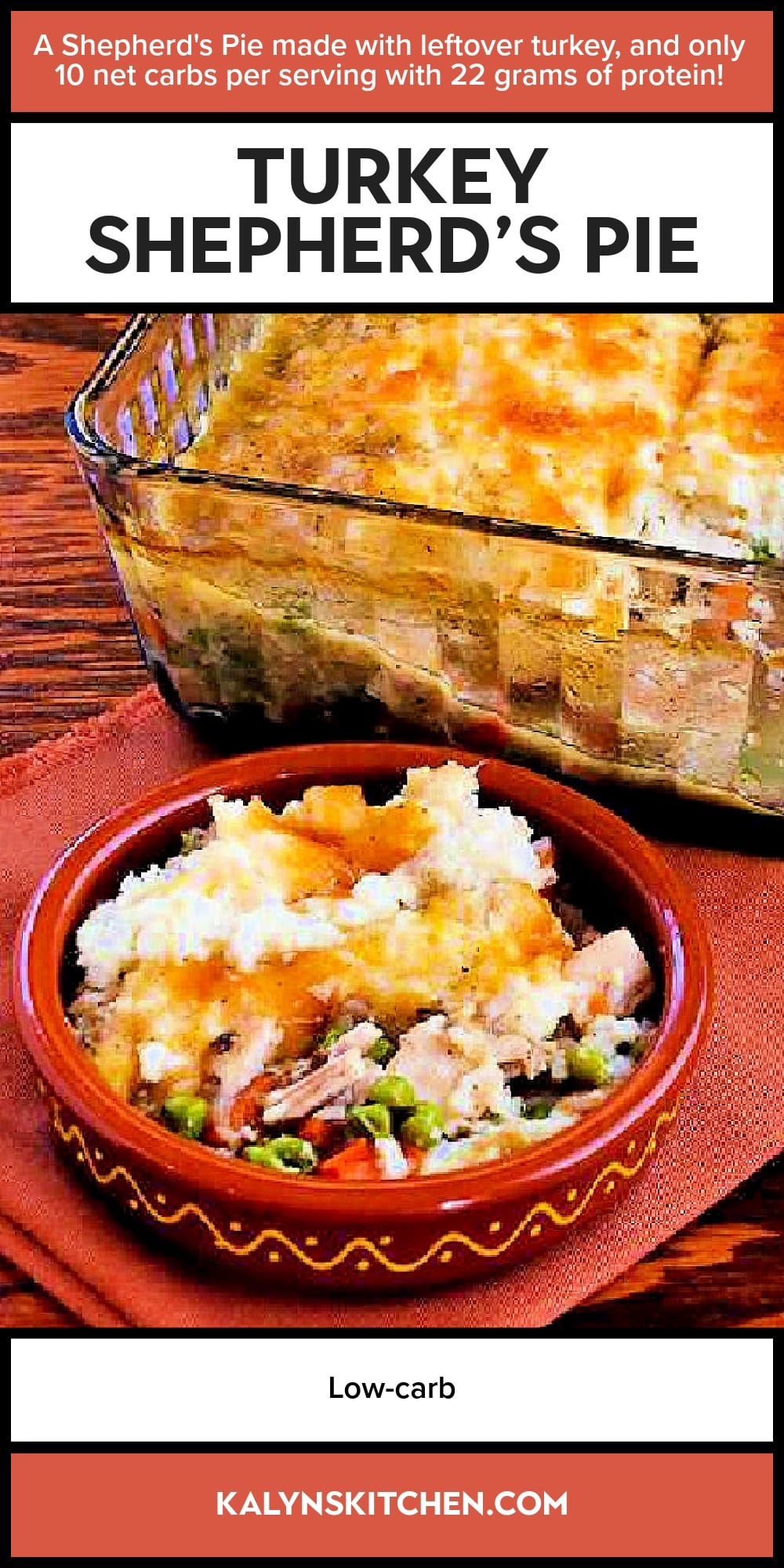 Pinterest image of Turkey Shepherd's Pie