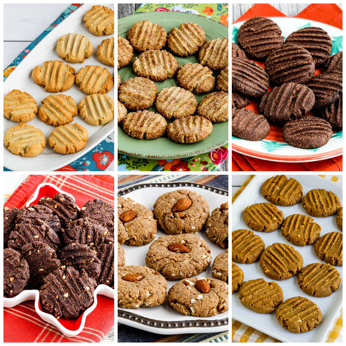 Collage image for My Favorite Flourless Sugar-Free Cookies.