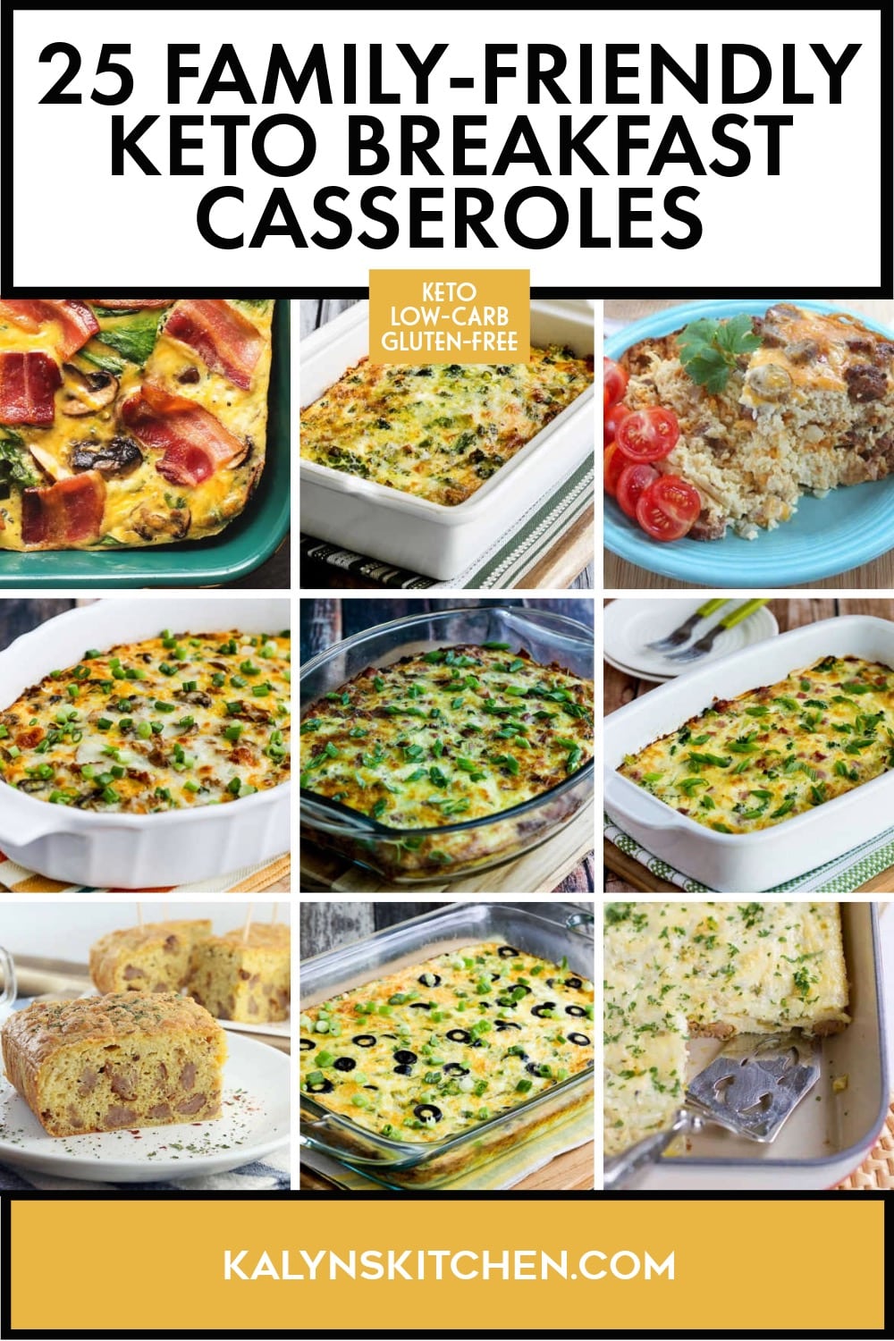 Pinterest image of 25 Family-Friendly Keto Breakfast Casseroles