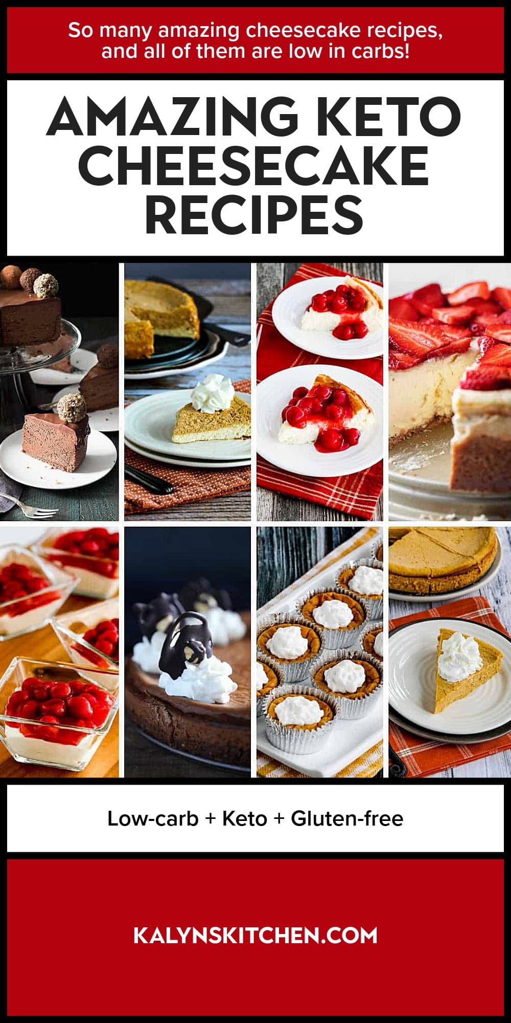 Pinterest image of Amazing Keto Cheesecake Recipes