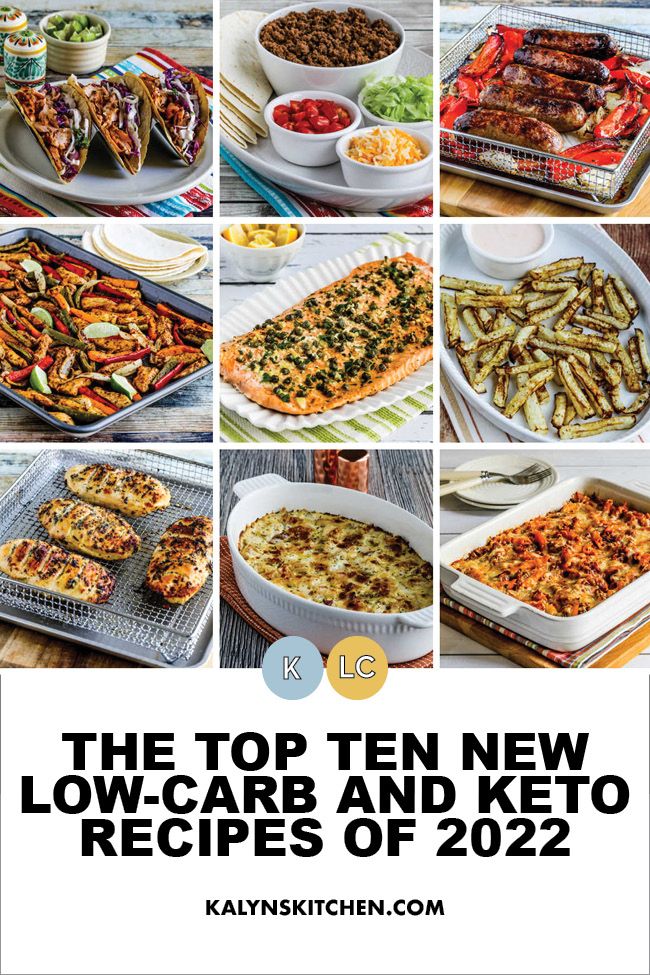 Top 10 new low carb and keto recipes for 2022 Pinterest Image