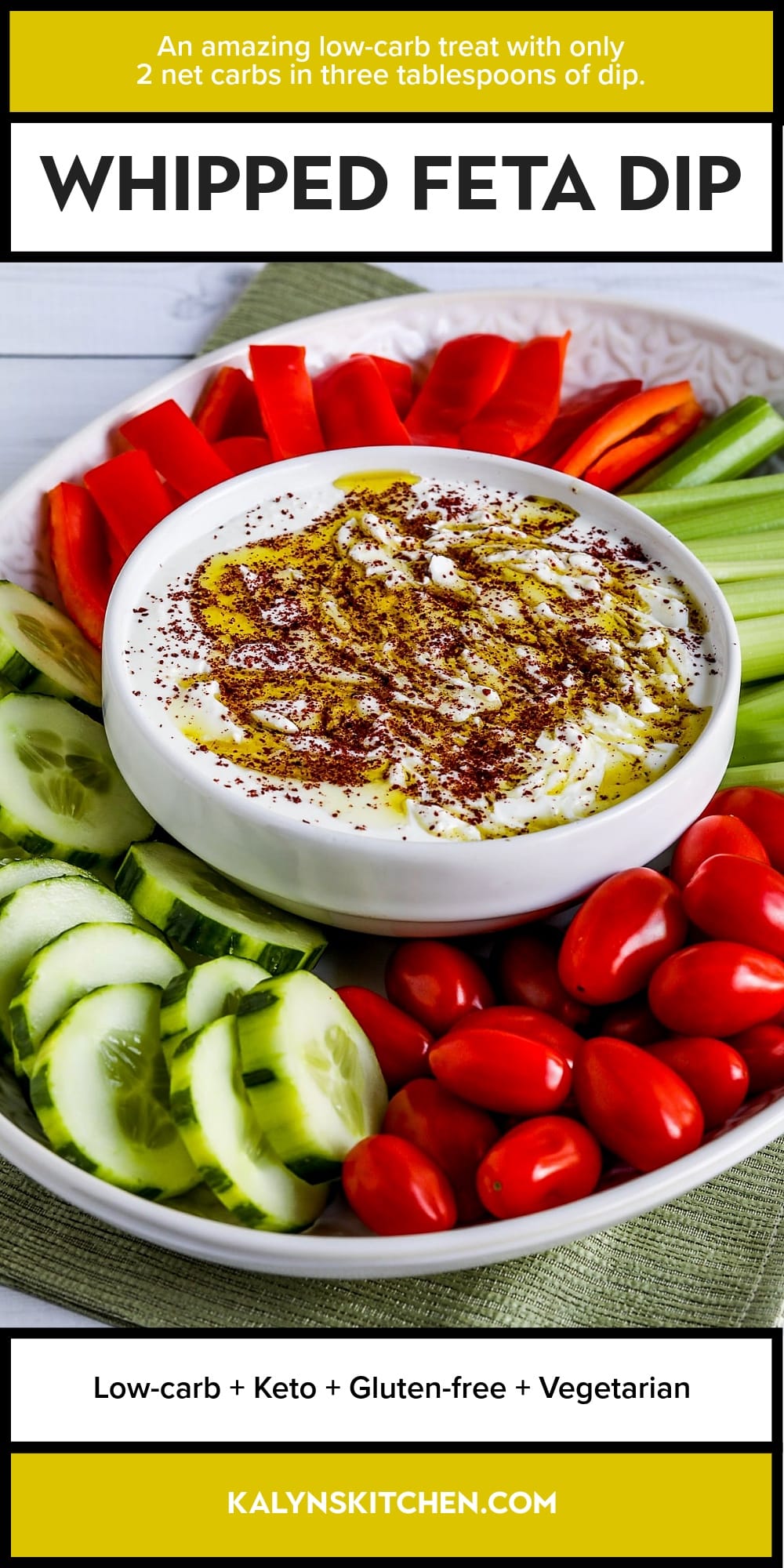 Pinterest image of Whipped Feta Dip