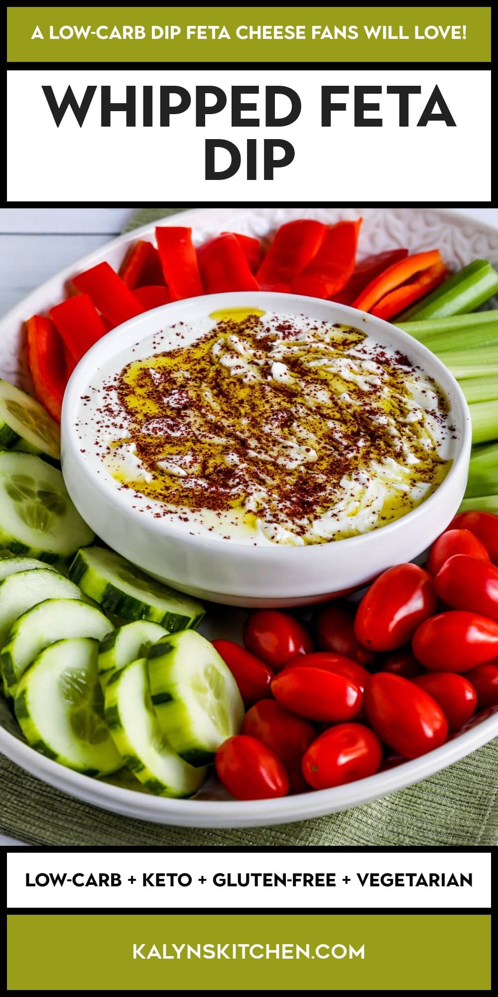 Pinterest image of Whipped Feta Dip
