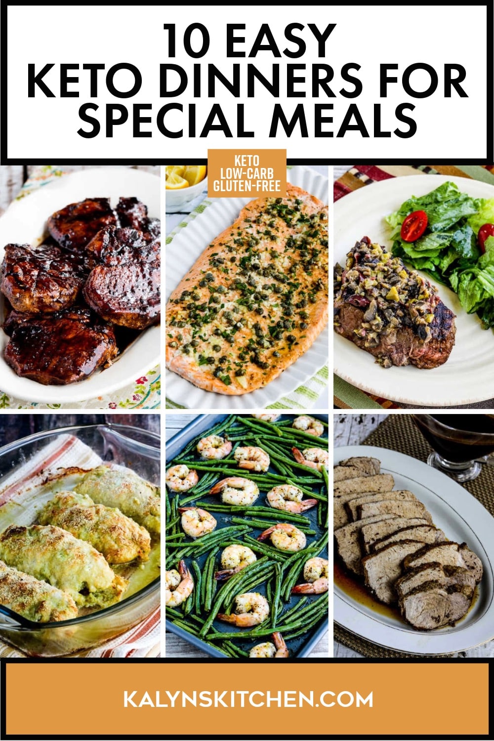 Pinterest image of 10 Easy Keto Dinners for Special Meals