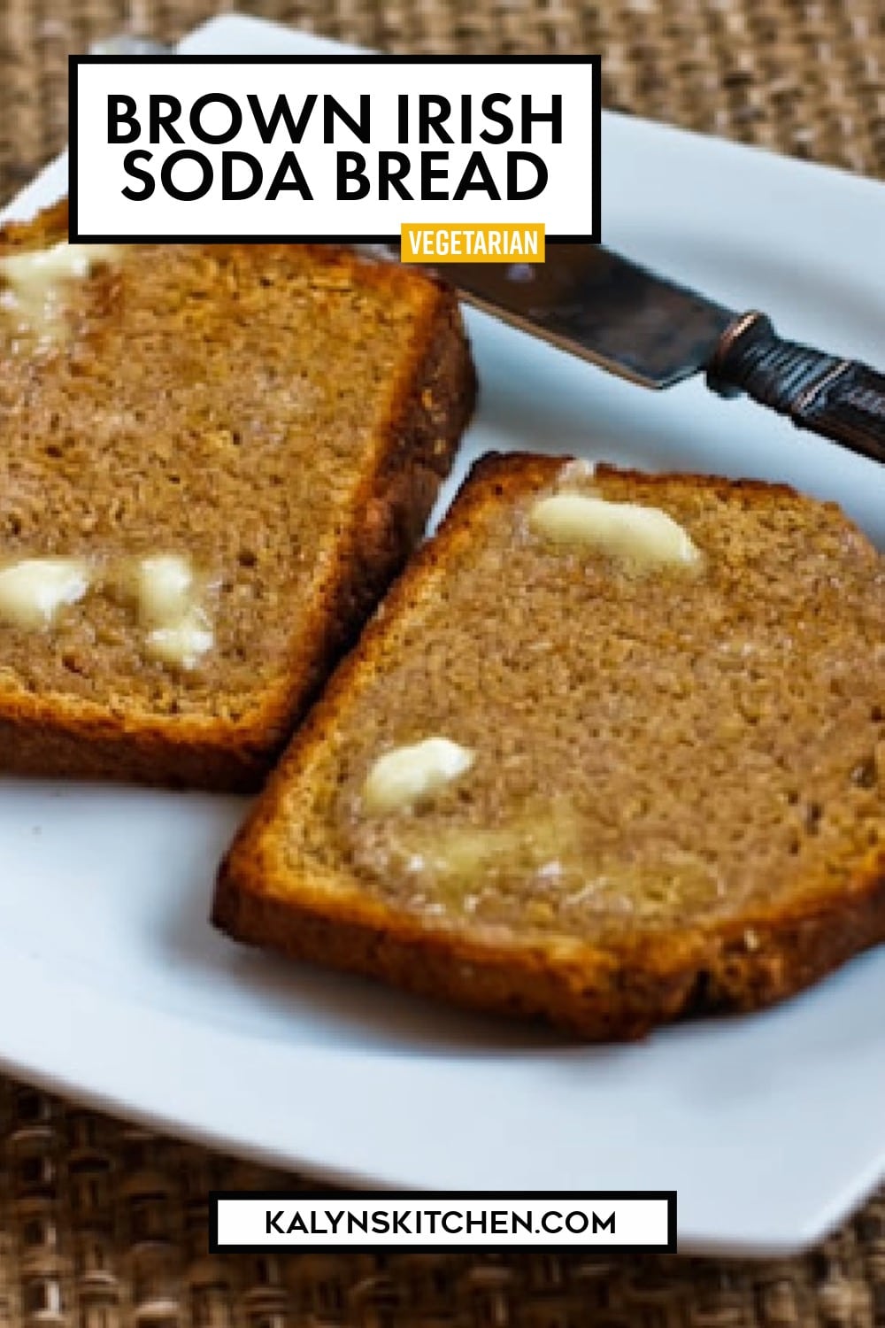 Pinterest image of Brown Irish Soda Bread