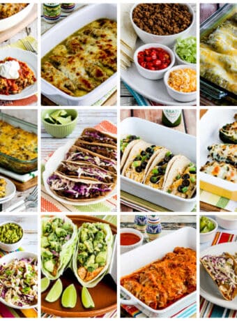 Keto Mexican Food Dinners collage photo showing featured recipes.