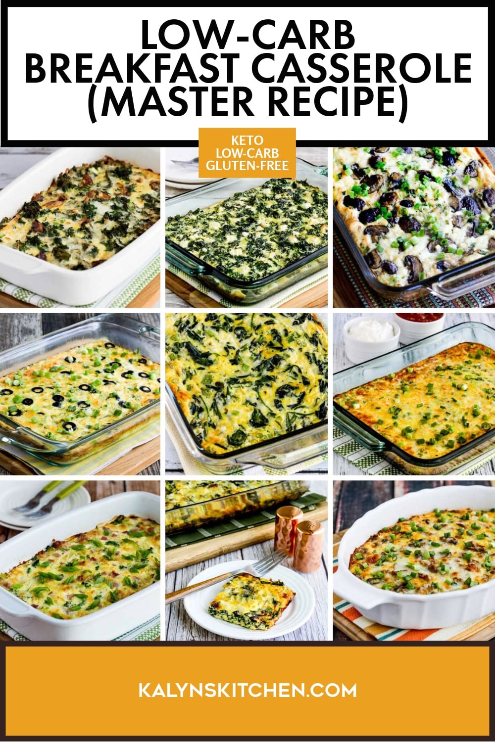 Pinterest image of Low-Carb Breakfast Casserole (Master Recipe)