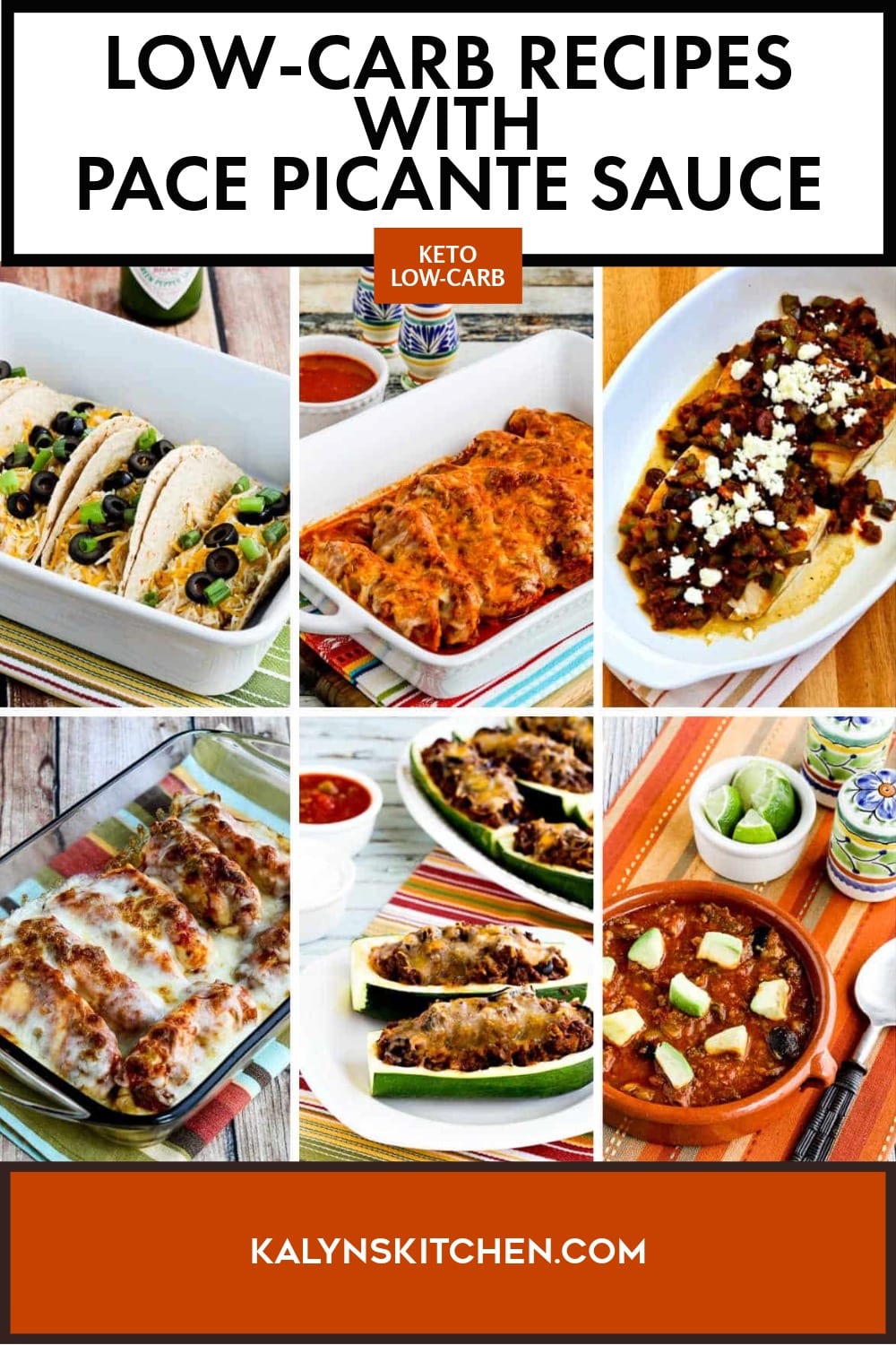 Pinterest image of Low-Carb Recipes with Pace Picante Sauce