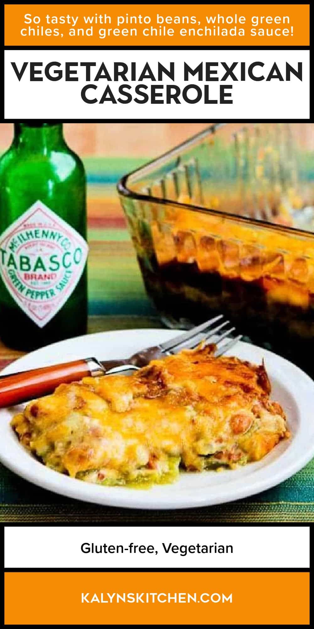 Pinterest image of Vegetarian Mexican Casserole