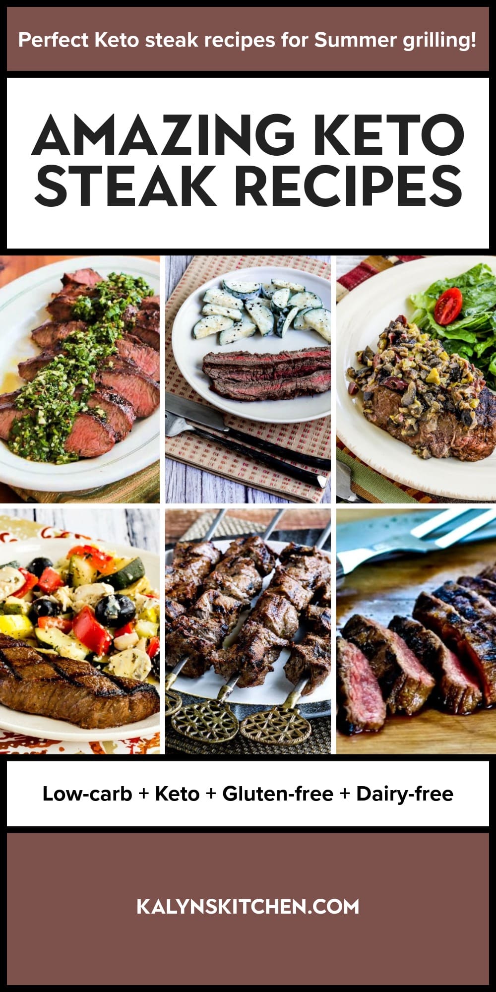 Pinterest image of Amazing Keto Steak Recipes