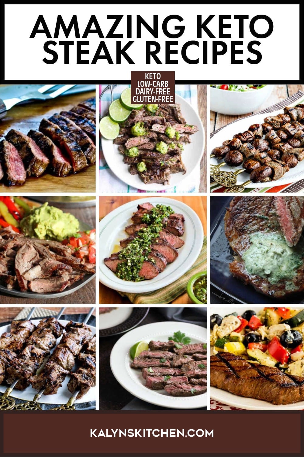 Pinterest image of Amazing Keto Steak Recipes