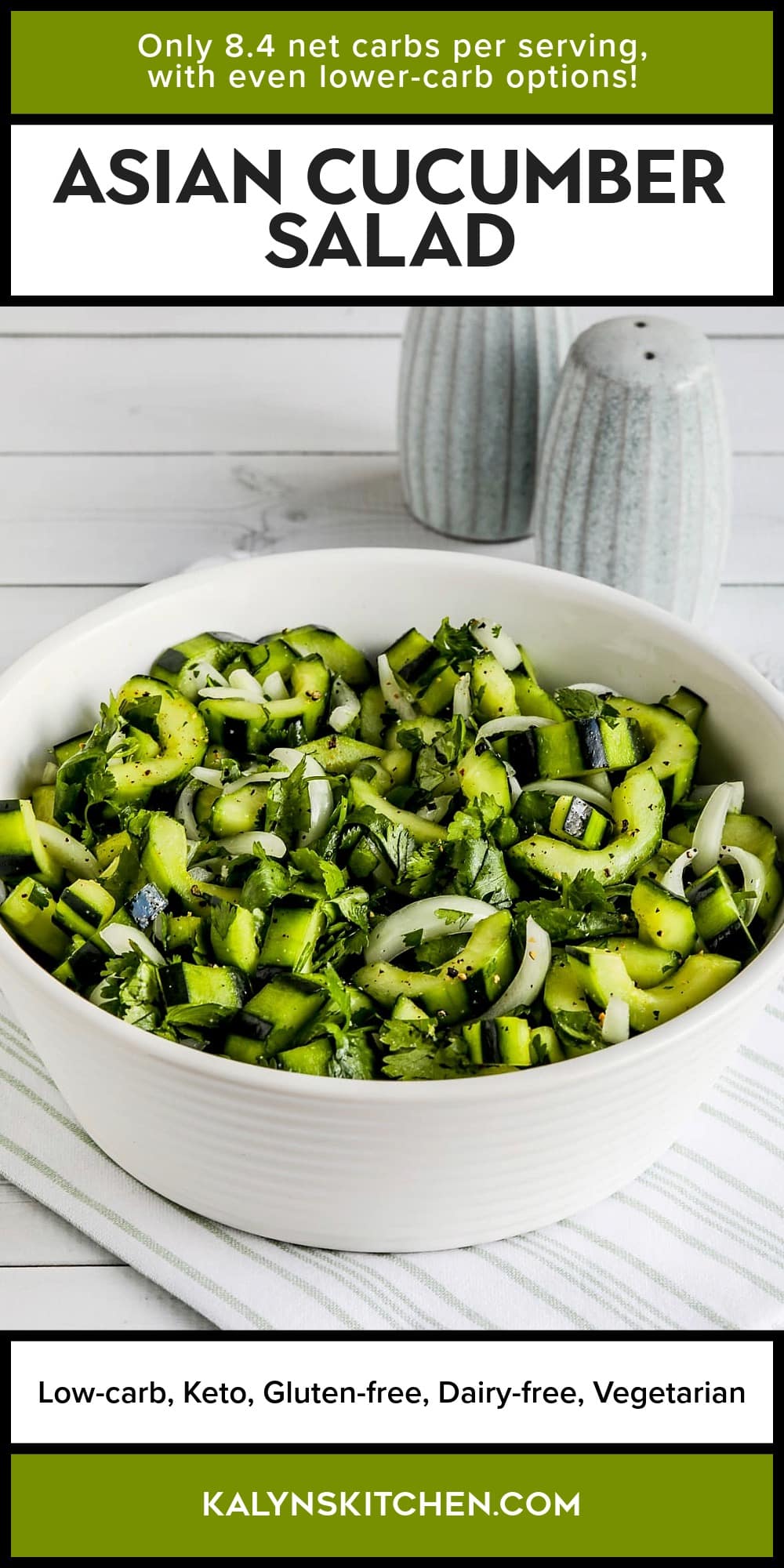 Pinterest image of Asian Cucumber Salad