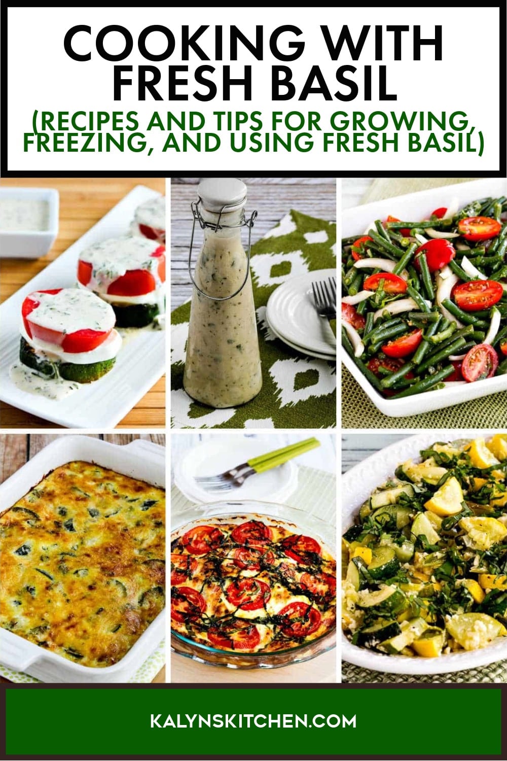 Pinterest image of Cooking with Fresh Basil