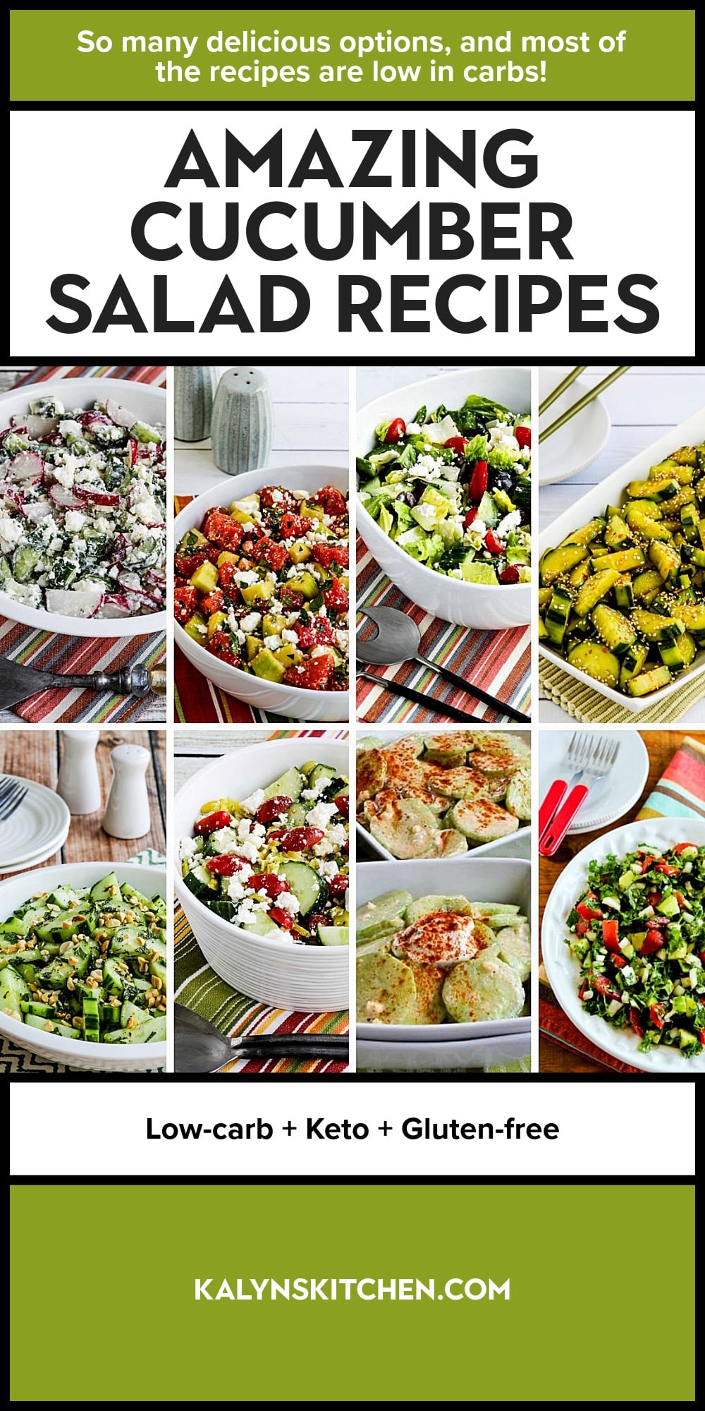 Pinterest image of Amazing Cucumber Salad Recipes