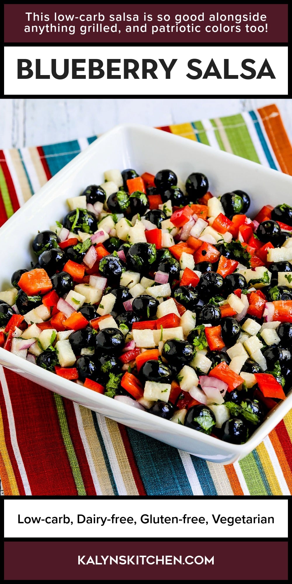 Pinterest image of Blueberry Salsa