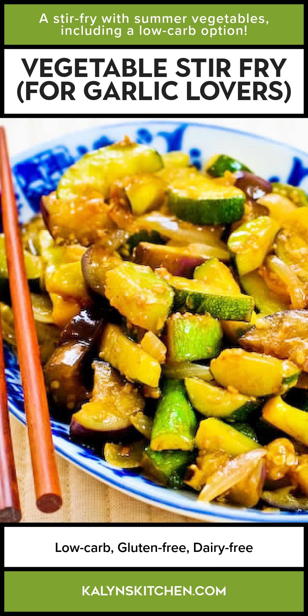 Pinterest image of Vegetable Stir Fry (for Garlic Lovers)