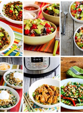 Low-Carb Bowl Meals collage showing featured recipes