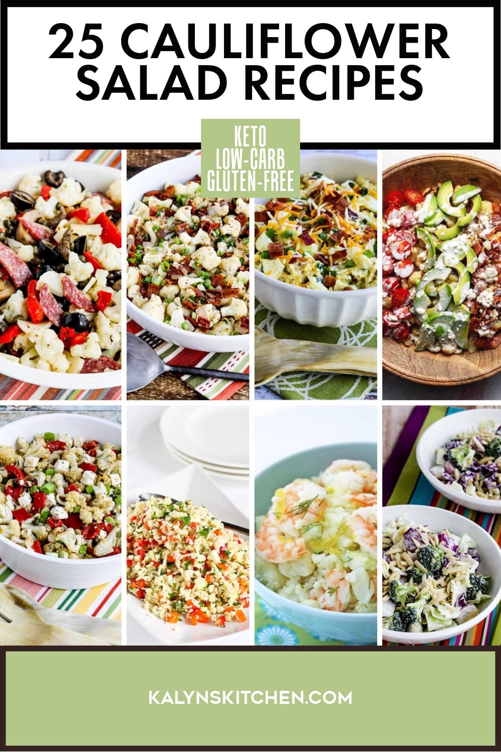 Pinterest image of 25 Cauliflower Salad Recipes
